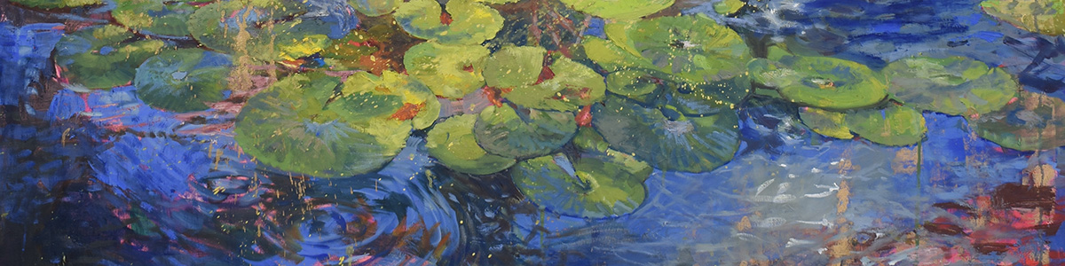 painting detail of water lilies