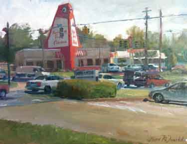 painting of a special Kentucky Fried Chicken KFC restaurant in Marietta, GA