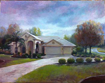 painting of residential architecture