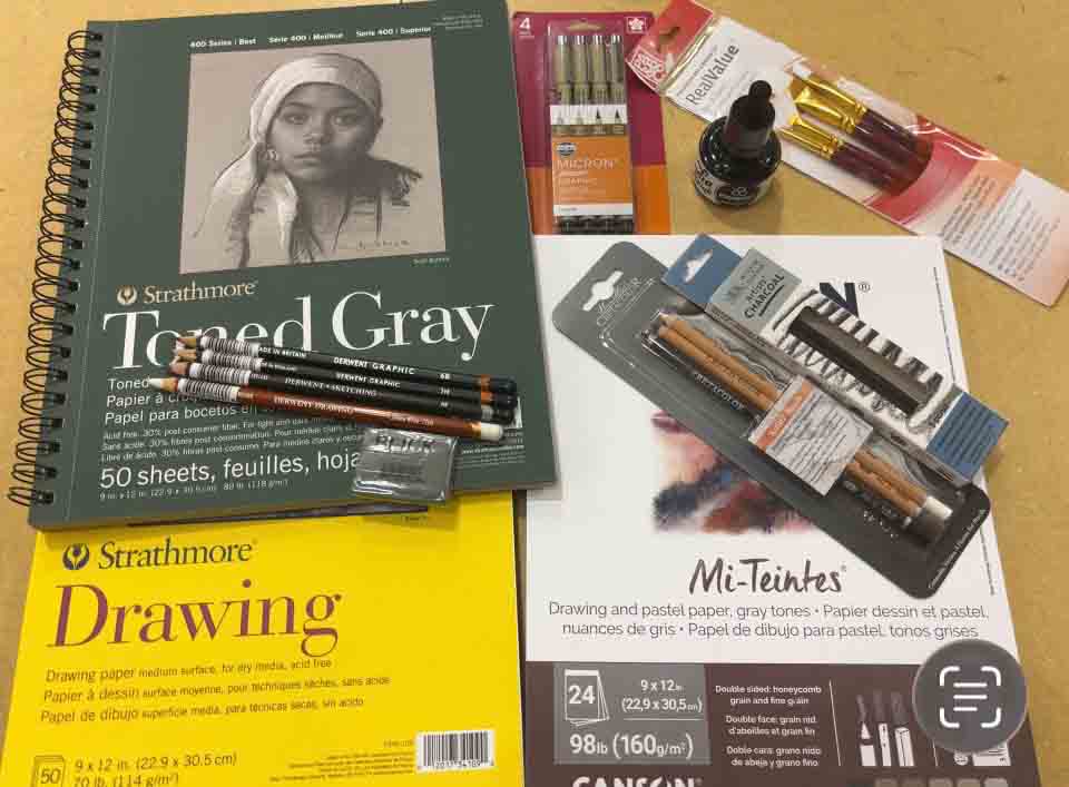 art supplies for drawing
