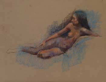 painting of a reclining female figure