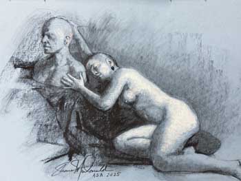 digital media image of a reclining female figure