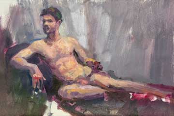 digital media image of a reclining female figure