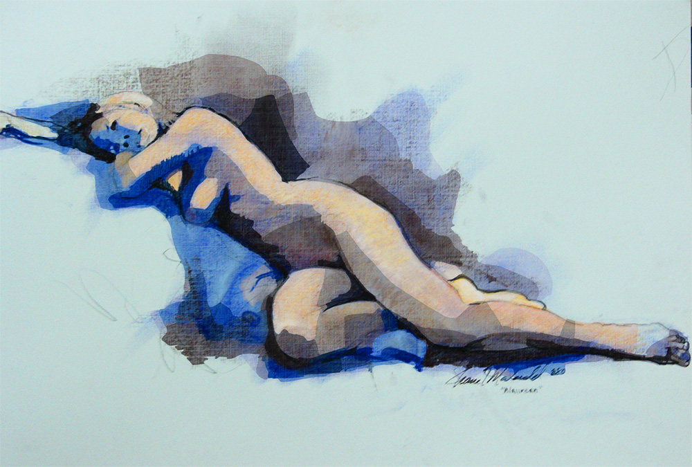 digital media image of a reclining female figure